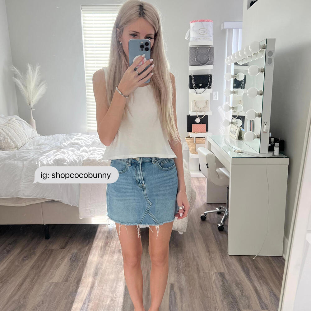 pacsun denim skirt